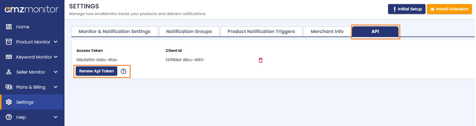 renew api credentials