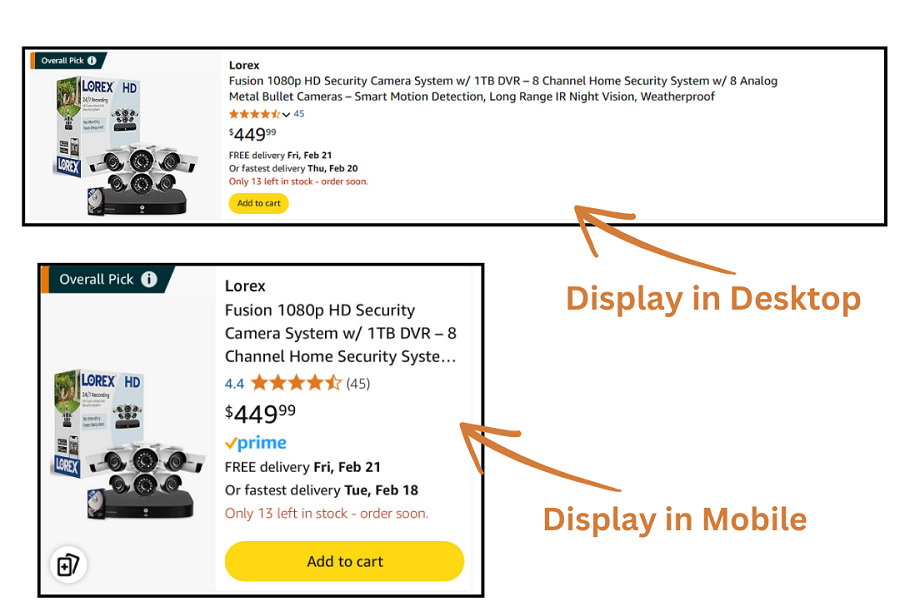 Amazon Product Title Display