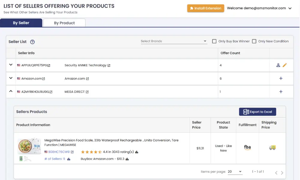 Amazon competing seller