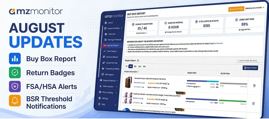 What's New in AmzMonitor: August 2026 Product Updates