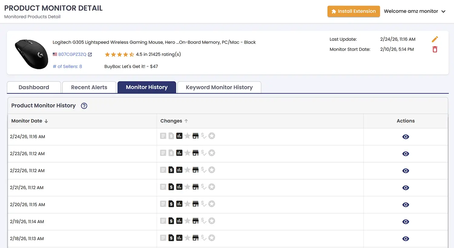 Quick Details Hover Menu