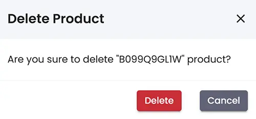 remove product monitoring