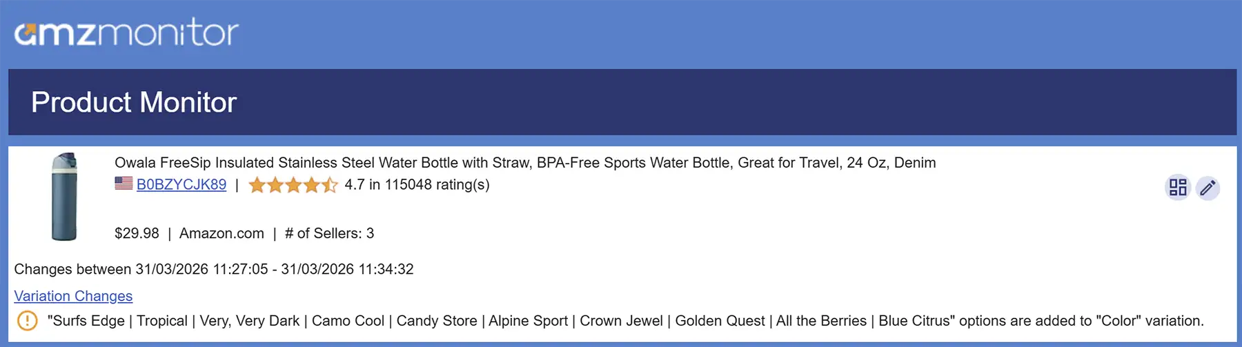 monitored-field-variation