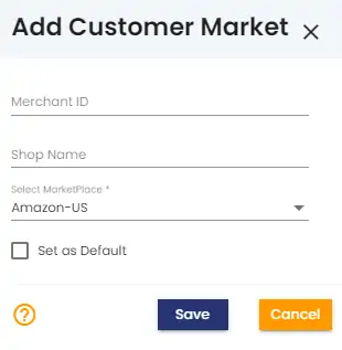 add the Merchant ID and select the marketplace