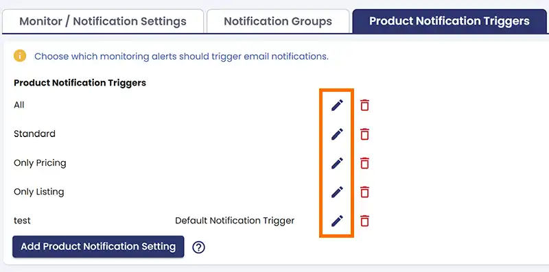 Update Existing Settings